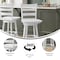 Flash Furniture Liesel Wooden Classic Ladderback Swivel Counter Height Barstool w/Solid Wood Seat, Antique Wht Wsh ES-UN-31WS-24-WH-GG - alternate 3